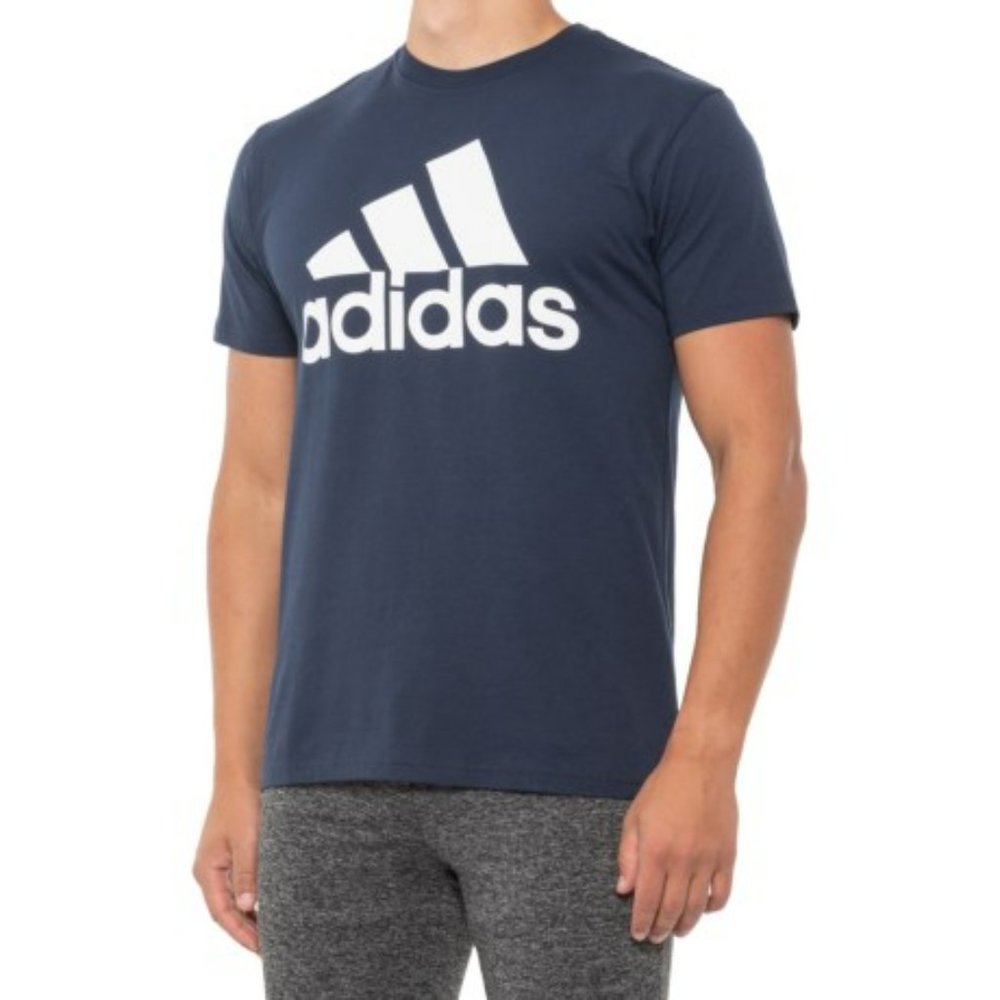 Adidas Logo Mountain T-Shirt - Short Sleeve  NAVY/WHITE LOGO